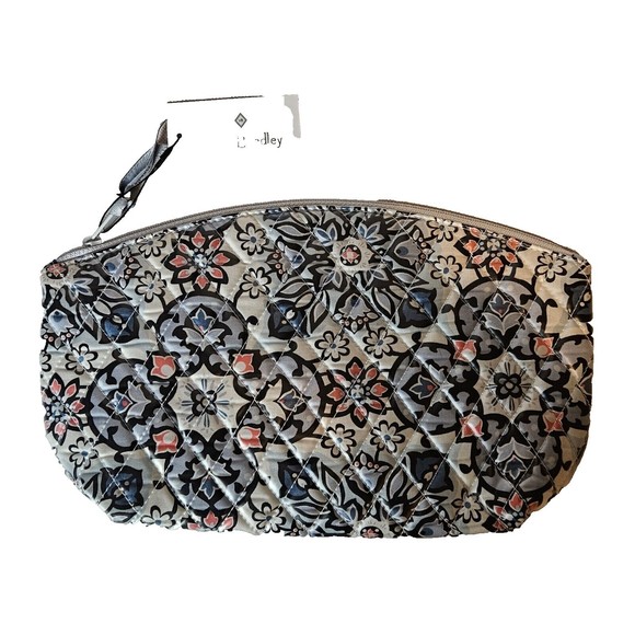 Vera Bradley Grand Travel Cosmetic Bag Lisbon Medallion Pattern - Picture 1 of 3